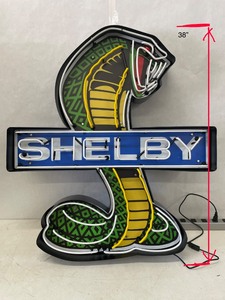 LARGE Shelby Cobra - NIB, neon sign 38” H x 46” W