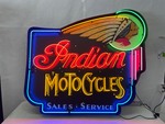 Indian Motorcycles, NIB, neon sign