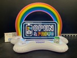 Lite Pride "Open & Proud" LED with inflatable rainbow pool float, lot of 2 items