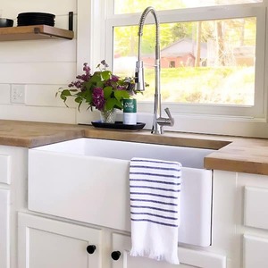 SINKOLOGY Bradstreet II 30 in. FarmhouseApron-Front Undermount Single Bowl Crisp White Fireclay Kitchen Sink