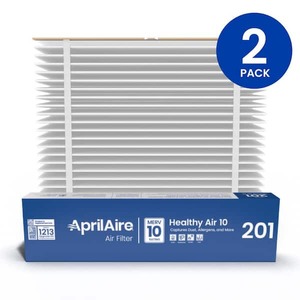 AprilAire 201 20 in. x 25 in. x 6 in. MERV 10 FPR 10 Pleated Air Filter For Air Cleaner Models 2200, 2250 (2-Pack)