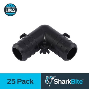 (4) SharkBite 34 in. PEX Barb Plastic 90° Elbow Fitting (25-Pack)