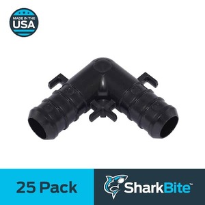 (3) SharkBite 12 in. PEX Barb Plastic 90° Elbow Fitting (25-Pack)