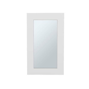 cadeninc 15.3 in. W x 5 in. D x 25.7 in. H Wall Mount Bathroom Storage Cabinet in White with Mirror and 3-Shelves
