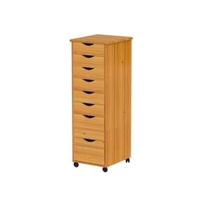 Jela-USA Pine Mobile Storage Roll Cart