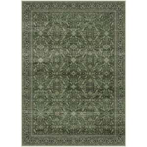 HaiiMeid Tehran Green 5 ft. x 7 ft. Vintage Perris All Over Design Area Rug