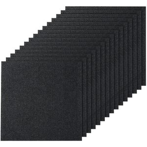 VEVOR Black Commercial Residential 24 in. x 24 in. Peel and Stick Pattern Carpet Tile Carpet Squares
