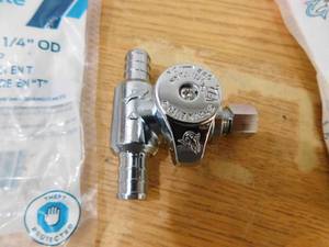 (2) SharkBite 12 in. PEX Crimp x 12 in. PEX Crimp x 14 in. O.D. Compression Quarter Turn Tee Stop Valve