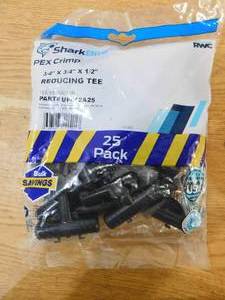 (3) Pex 34 In. X 34 In. X 12 In. Poly Alloy Barb Tee (25-pack)