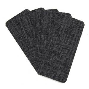 Nance Carpet and Rug Charcoal 8 in. x 18 in. Stair Tread Cover (Set of 26)
