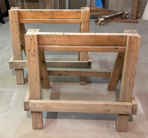 TR - Pair of Wood Sawhorses (Lot of 2)