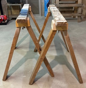 TR - Wooden Sawhorses (Lot of 2)