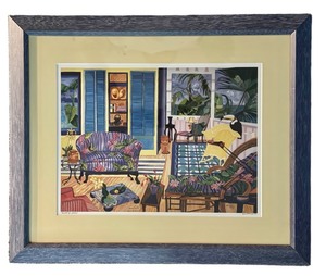 LBR1 - Eileen Seitz Toucan in Yellow Framed Print