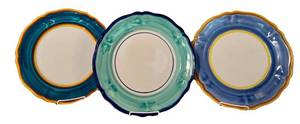Ceramiche Piccadilly Hand-Painted Dinner Plates (Lot of 3)