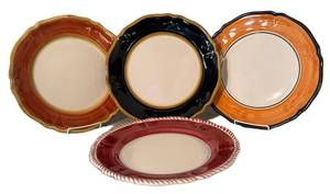 Ceramiche Piccadilly Hand-Painted Dinner Plates (Lot of 4)