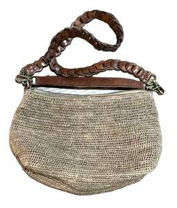 E - Ibeliv Mihaja Raffia Shoulder Bag With Braided Leather Strap