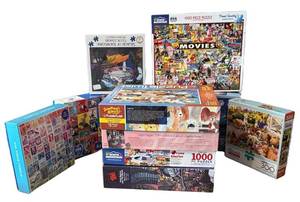 LL - Mixed Puzzle Lot - White Mountain, Buffalo, Puzzle Twist & More