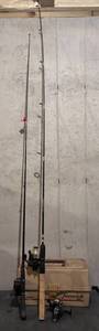 LLS - Fenwick 1080 Tackle Box, Zebco Rod, Country Mile 10 Reel & Tackle Mixed Lot