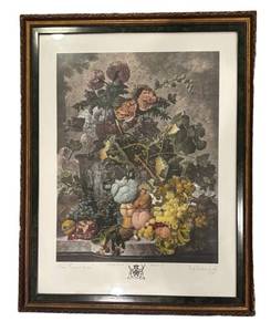 LL - Rich Earlom Van Huysum Fruit & Flowers Framed Print