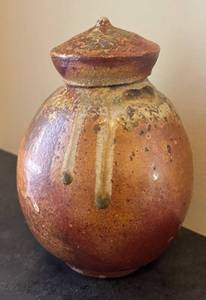 E - Drip Glazed Pottery Vessel