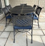 Cast Classics Landgrave Collection Cast Iron Patio Dining Set With 6 Chairs