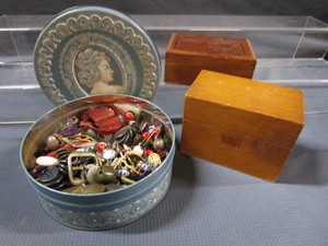 Button Tin, Recipe & Trinket Boxes