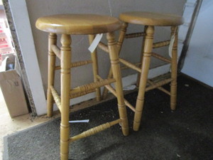 Oak Stools, Two