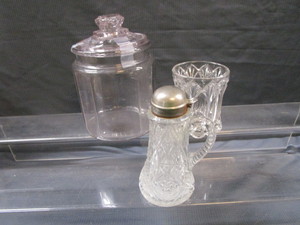 Vintage EAG Spooner, Syrup, Jar
