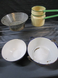 Enamel Double Boiler, Graniteware