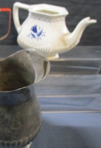 Silversmiths Water Pitcher, Ironstone Teapot