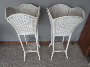 Antique Wicker Plant Stands