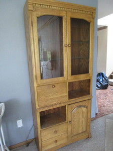 Bookcase  Hutch with Writing Desk