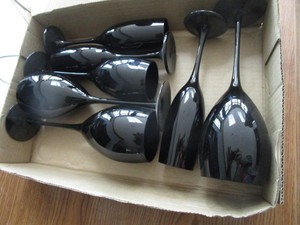 Long Stem Black Glasses