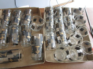 Glasses, Black with Gold
