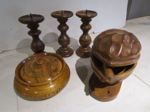 Wooden Bowls, Candle Holders