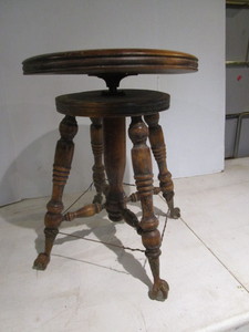 Antique Organ Stool, Claw & Ball Feet