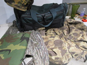 Camo Jacket, Shirt, Duffle