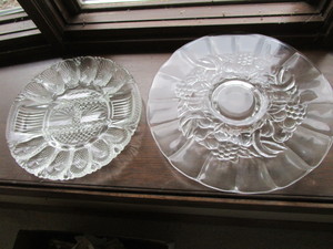 Cake & Deviled Egg  Relish Plates
