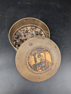 Mixed Lot Decorative Buttons in Tin