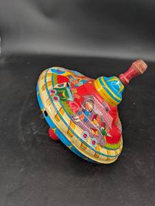 Vintage Ohio Art Tin Spinning Top Toy