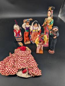 Handmade Cloth Doll Mixed Lot (7)