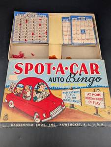 Vintage Hasbro Spot-A-Car Bingo Game Set