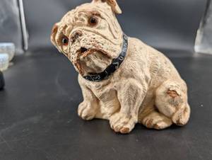 Bulldog Figurine With Collar