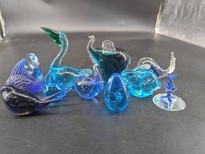 Mantorp Sweden & Kosta Glass Animal Figurines Mixed Lot