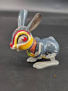 Vintage Tin Wind-Up Rabbit Toy