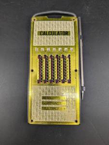 Vintage Handheld Calculator With Stylus Pen