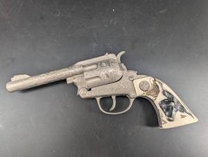 Vintage Texan Jr Cap Gun Revolver With Faux Ivory Grips
