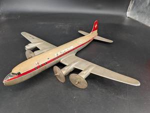 Vintage Seven Seas Metal Airplane HB-IBK