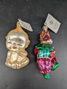Vintage Christopher Radko Figural Ornaments 56802 (Lot of 2)