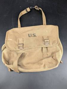Vintage 1942 U.S. Canvas Military Bag